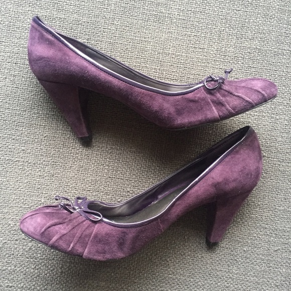 Suede Pumps by Nine West - Dark Purple Sz 9 - Picture 3 of 8